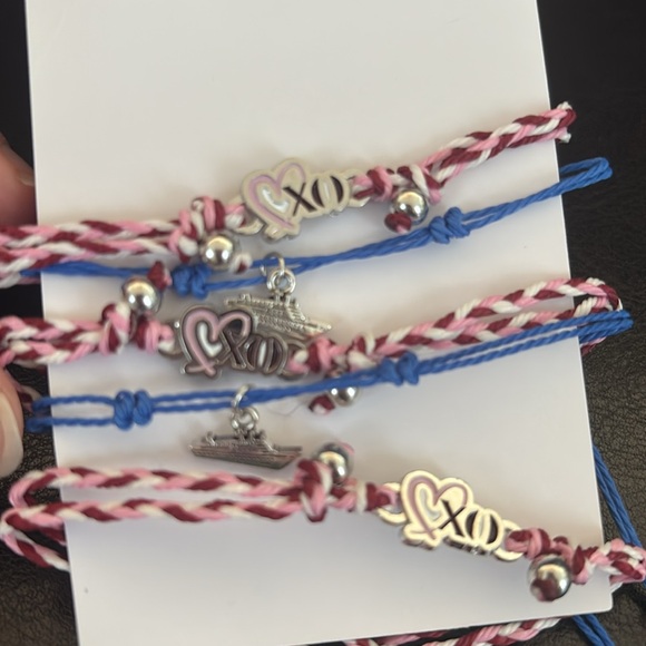 Stackable XO and Ship Charm Bracelets - Picture 2 of 2